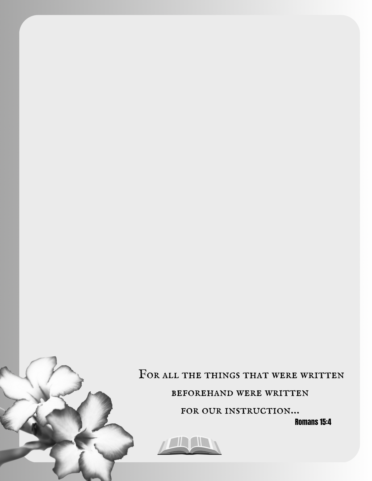 JW Letter Writing Stationery/For all the things were written (Romans 15:4)