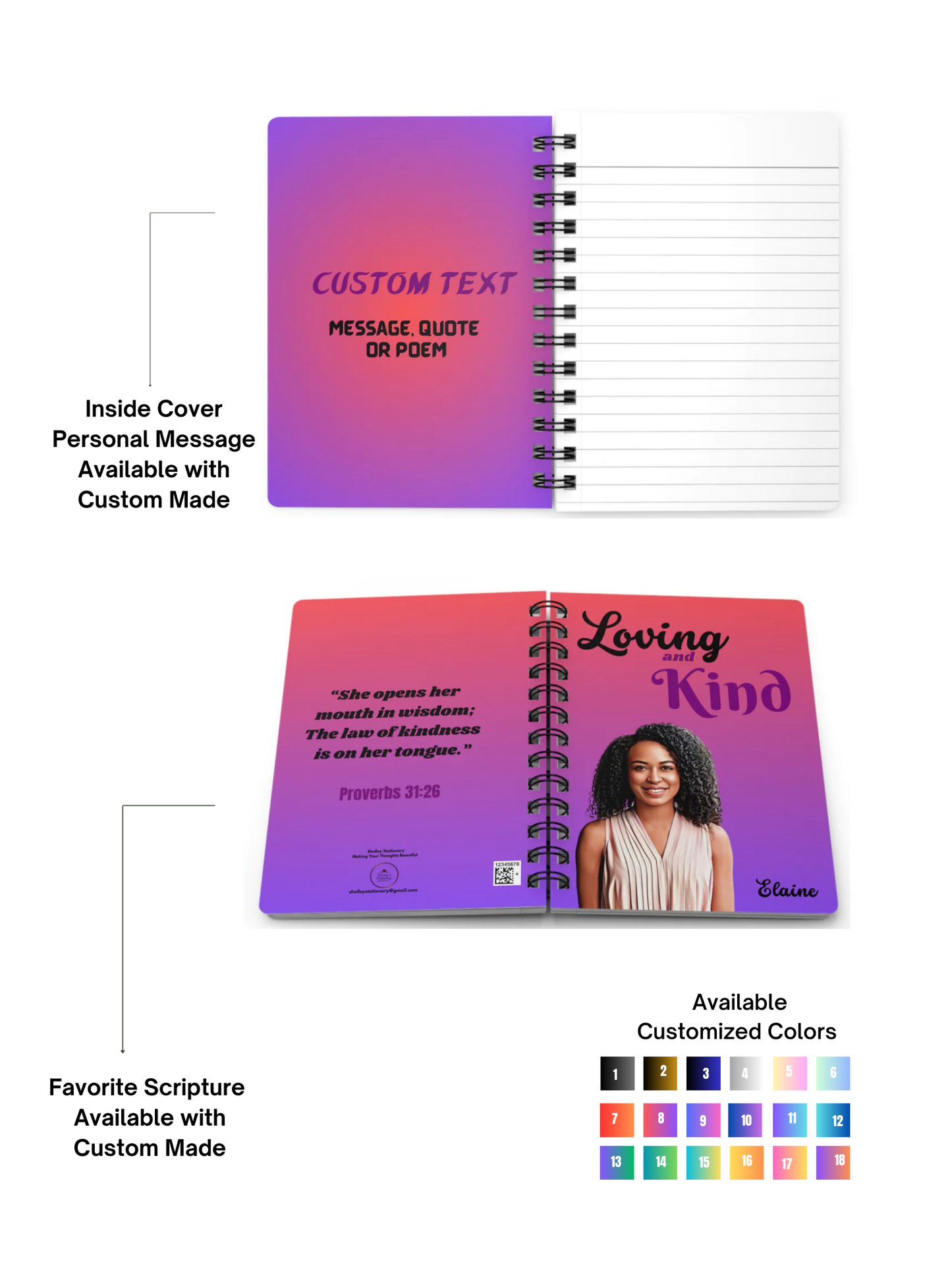 Loving and Kind/ JW/ Spiral Bound Journal