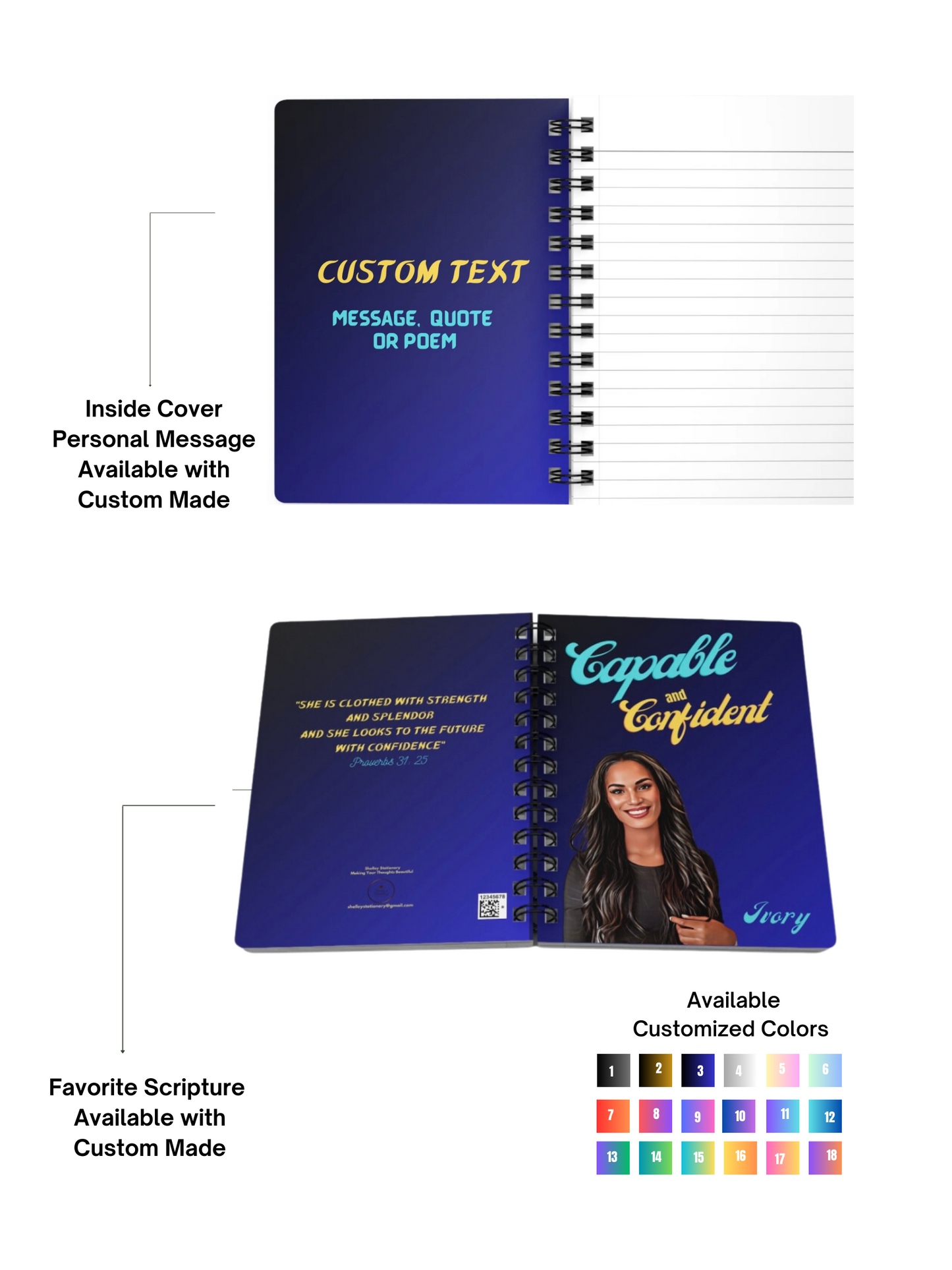 Capable and Confident/ JW/ Spiral Bound Journal