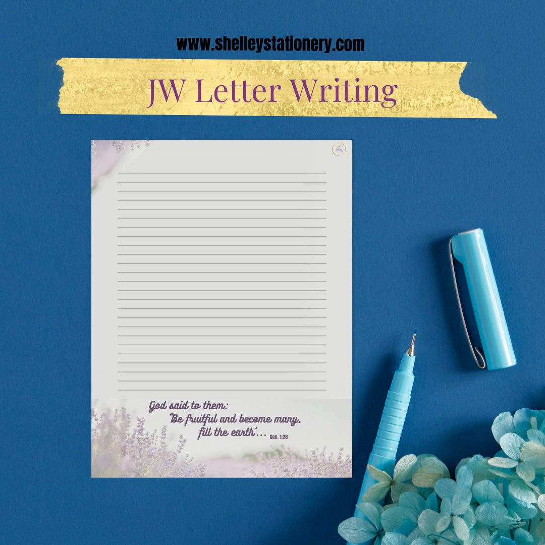 JW Letter Writing Stationery "Be Fruitful and become many" Gen 1:28