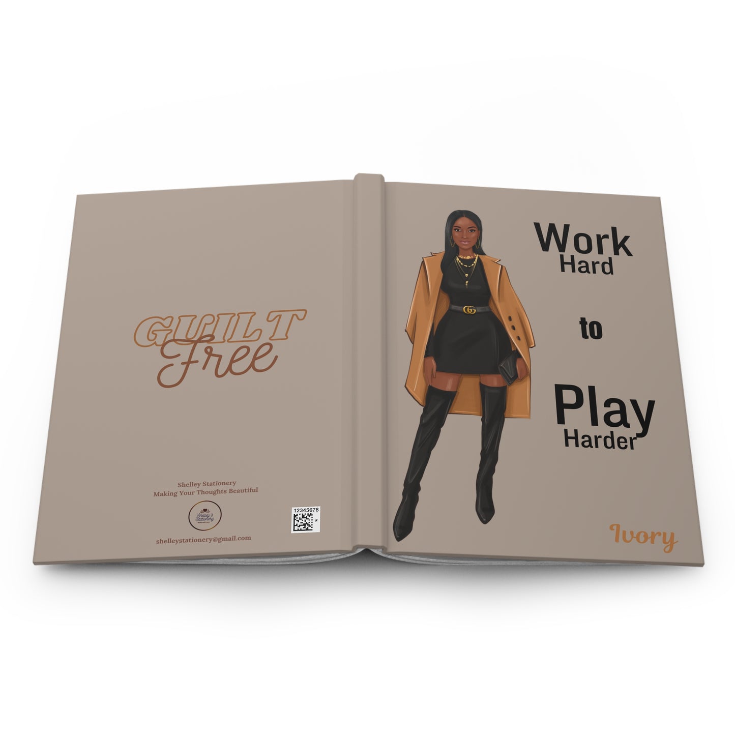 Work Hard Play Harder/ Hardcover Journal Matte