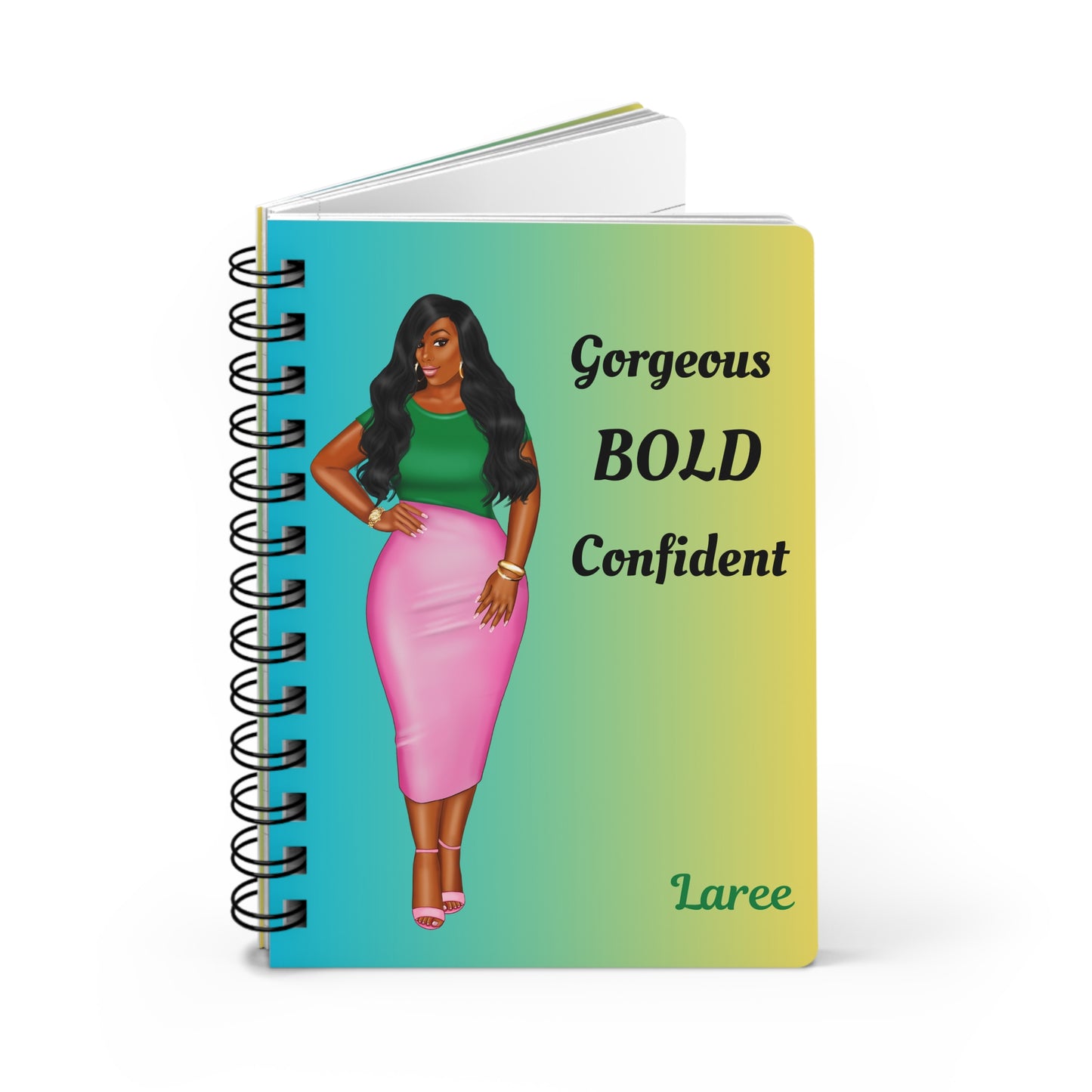 Gorgeous/Bold/Confident/Spiral Journal