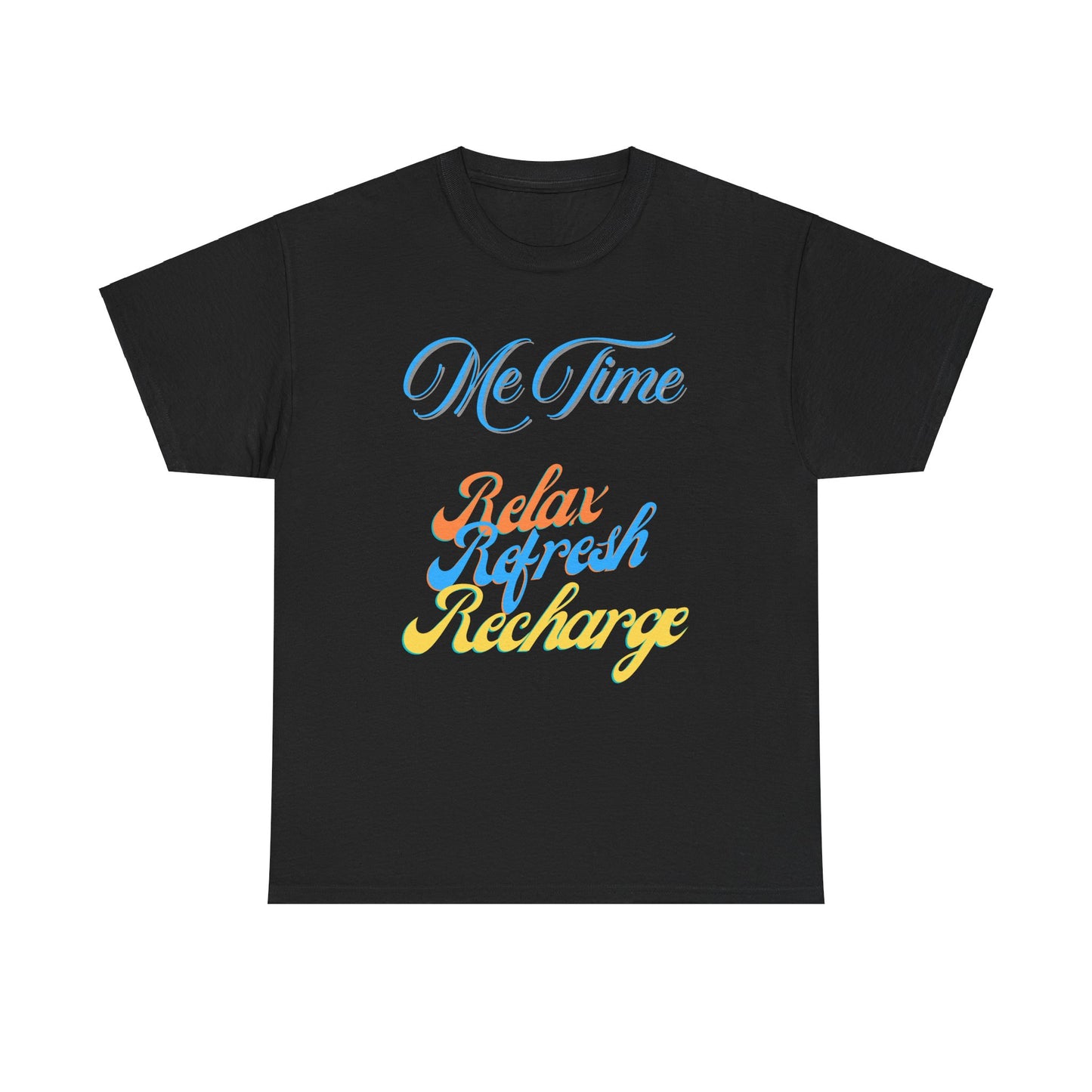 Me Time/Colorful Print/  Unisex Heavy Cotton Tee