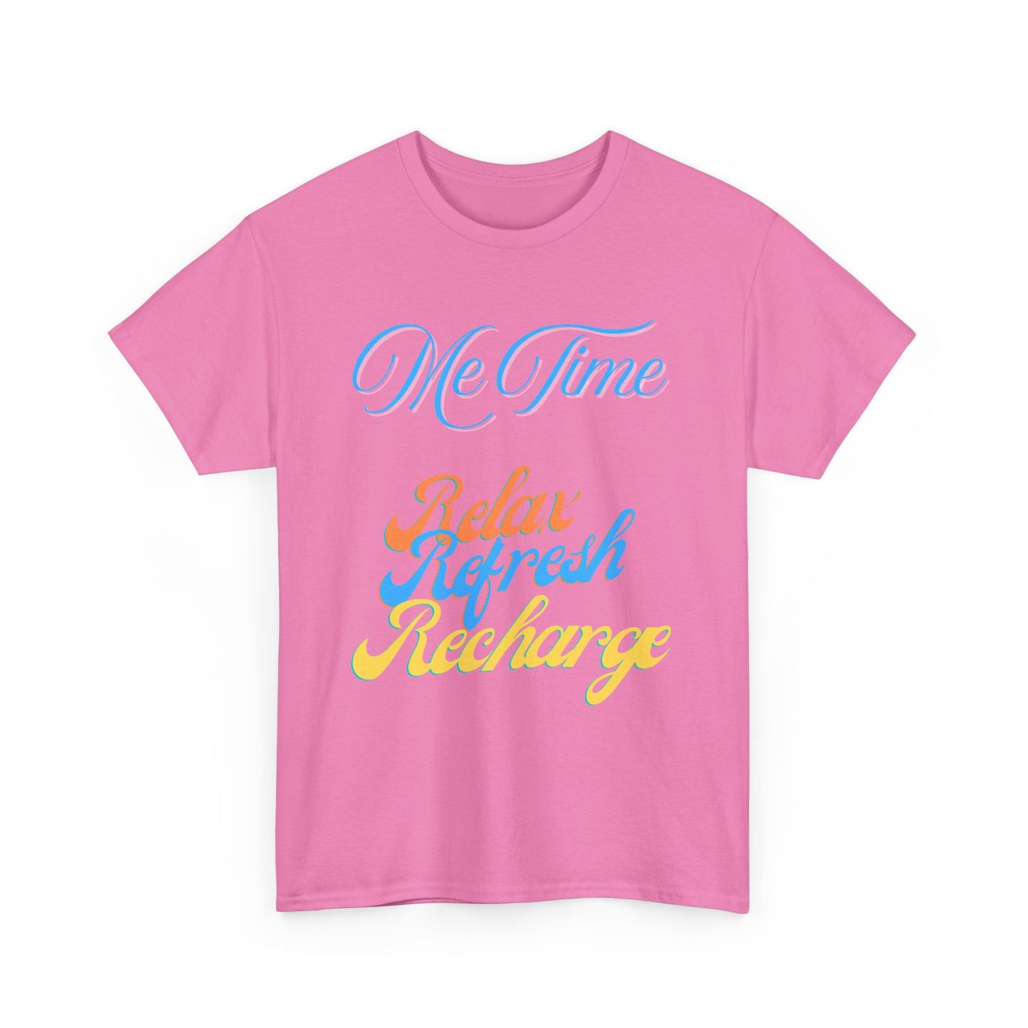Me Time/Colorful Print/  Unisex Heavy Cotton Tee