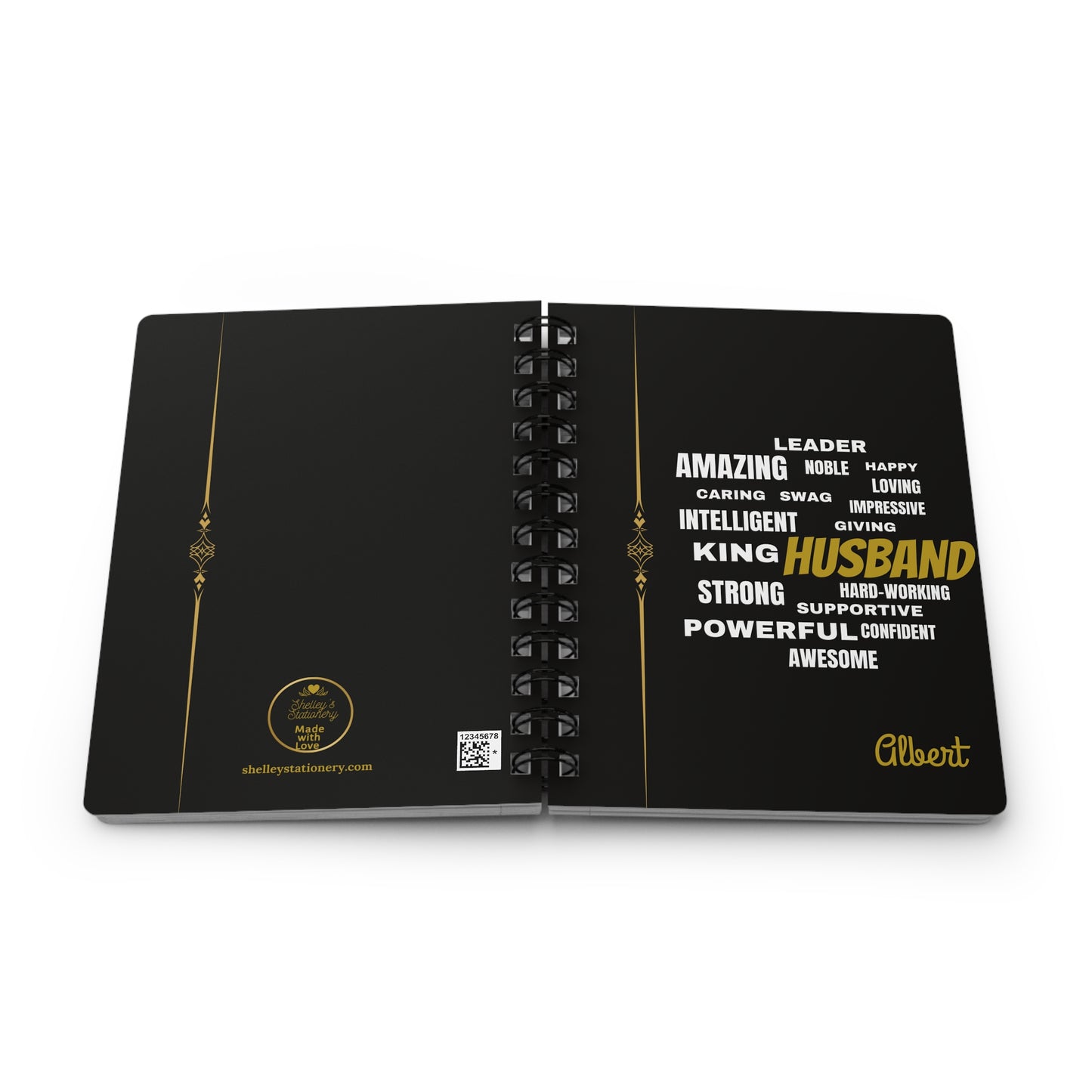 Husband/Writing Journals for Men/ Spiral Bound Journal