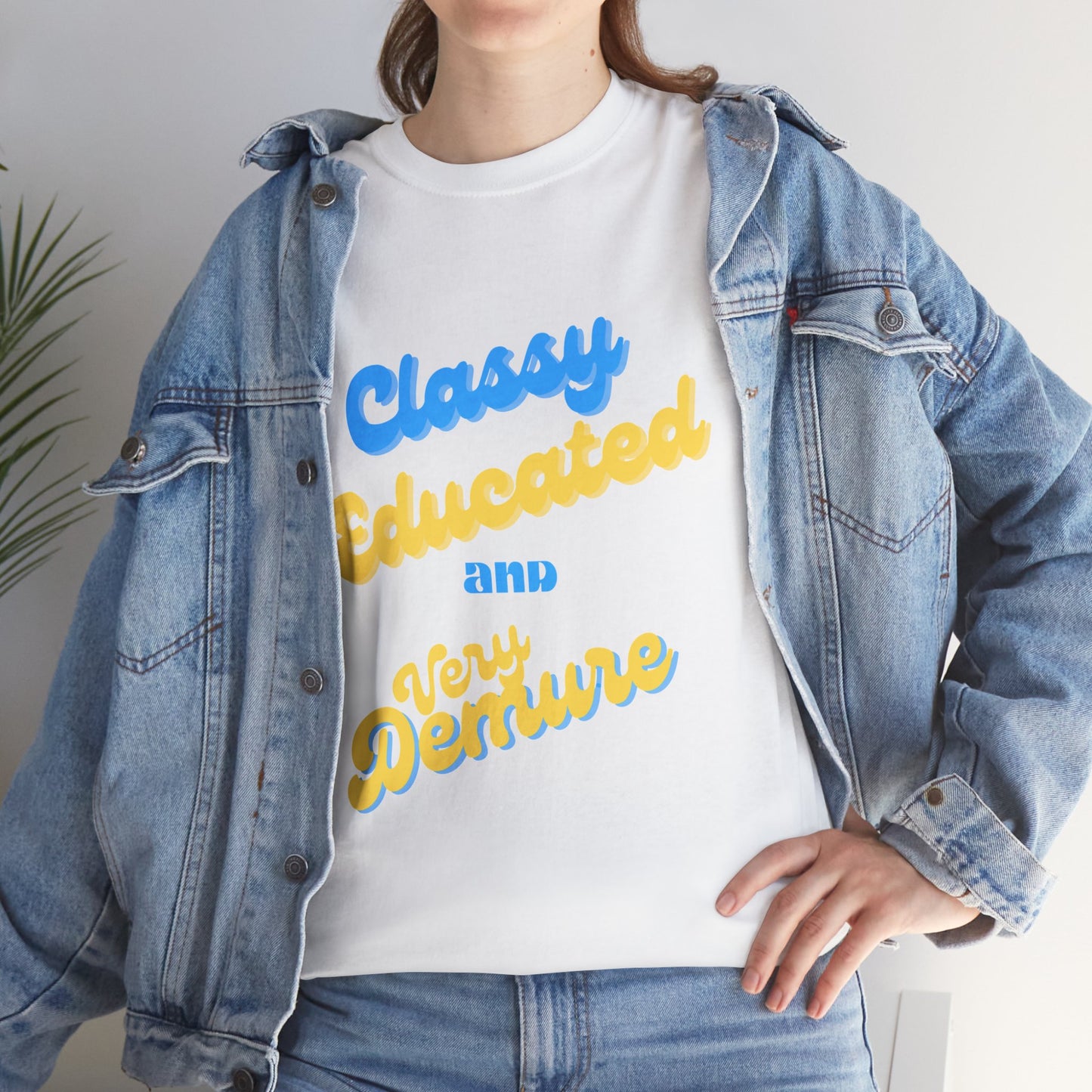 Classy Educated and Very Demure/ Unisex Heavy Cotton Tee