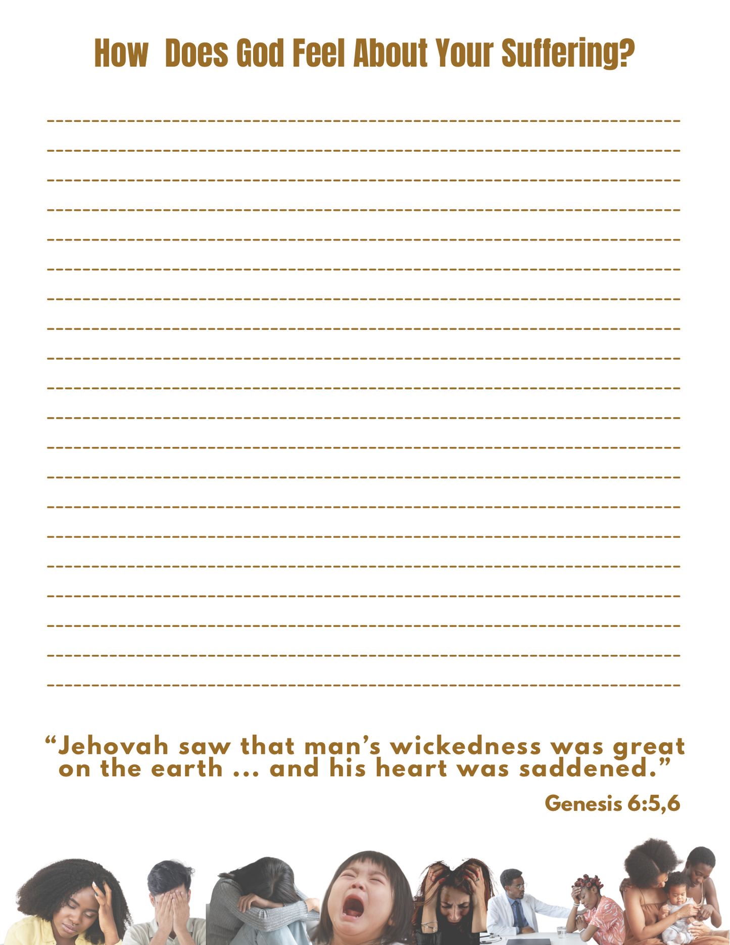 JW Letter Writing/How Does God Feel About Your Suffering/Genesis 6:6,7