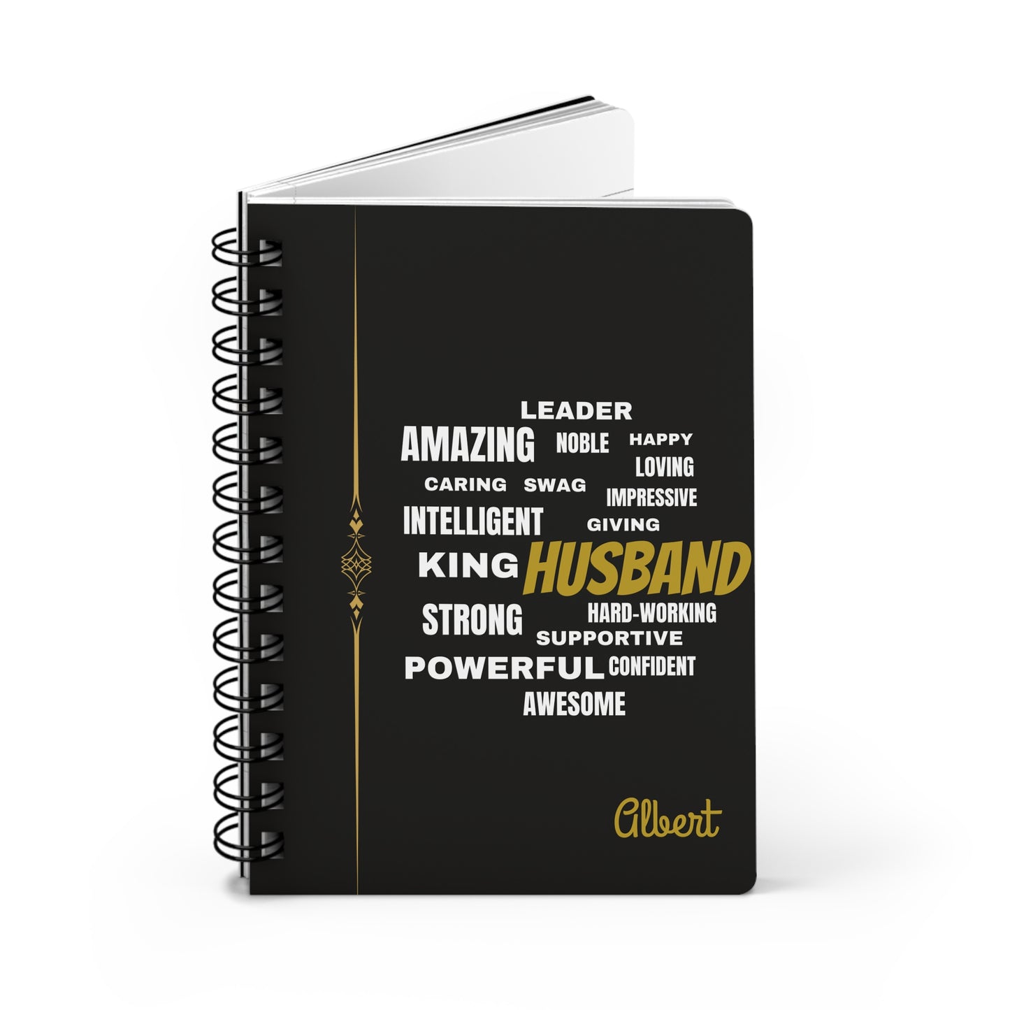 Husband/Writing Journals for Men/ Spiral Bound Journal