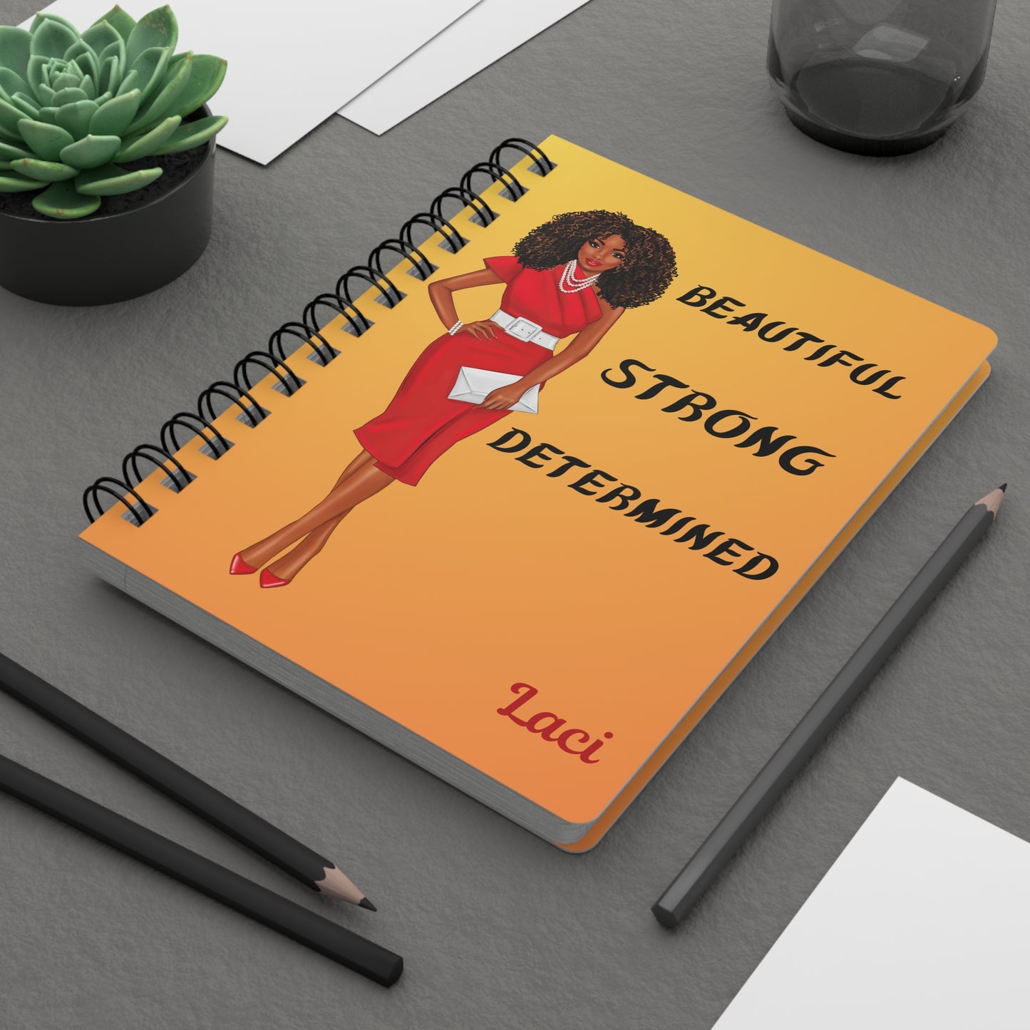 Beautiful/Strong/Determined/ Spiral Journal
