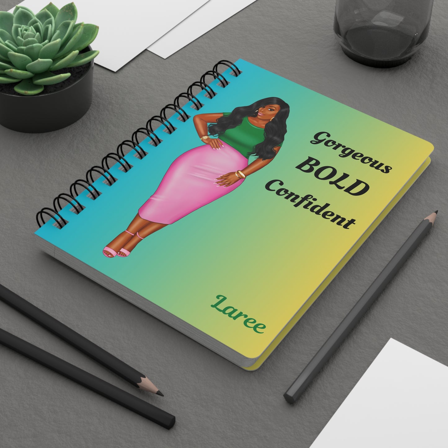 Gorgeous/Bold/Confident/Spiral Journal