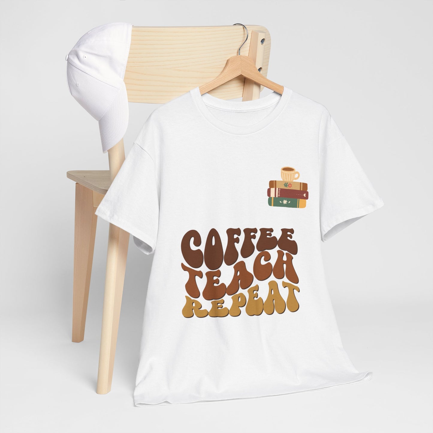 Coffee Teach Repeat/ Unisex Heavy Cotton Tee