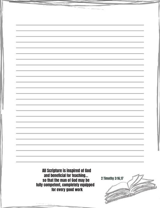 JW Letter WritingStationery/ All Scripture Inspried/ 2 Timothy 3:16,17