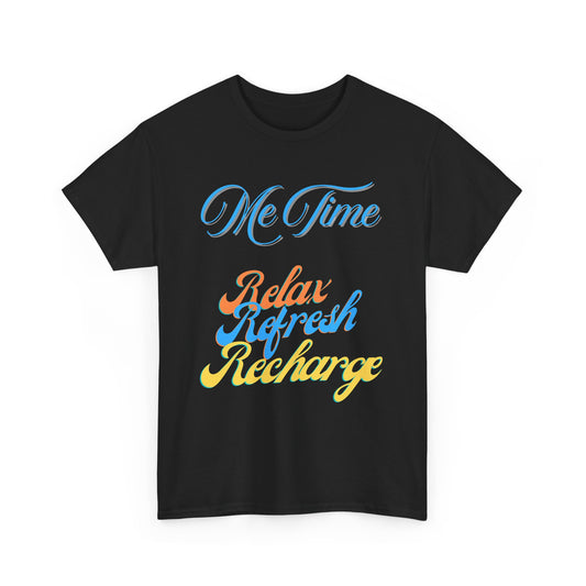 Me Time/Colorful Print/ Unisex Heavy Cotton Tee