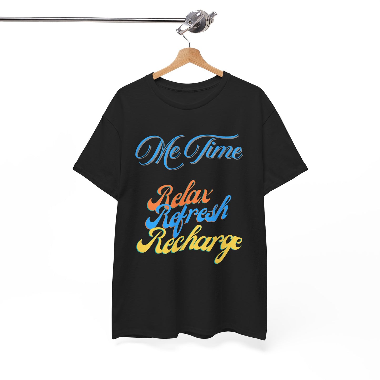 Me Time/Colorful Print/  Unisex Heavy Cotton Tee