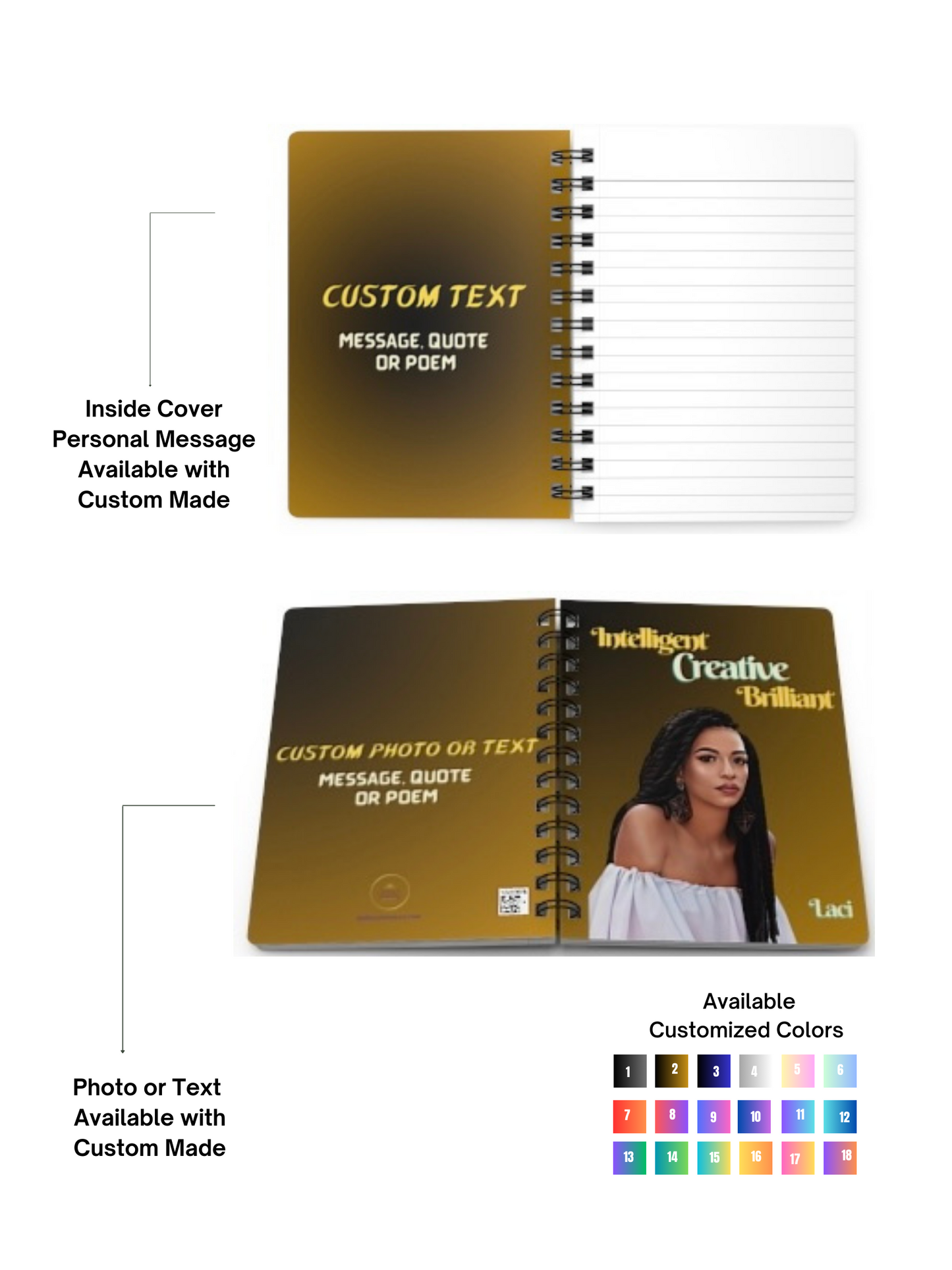 Intelligent/Creative/Brilliant/Spiral Bound Journal