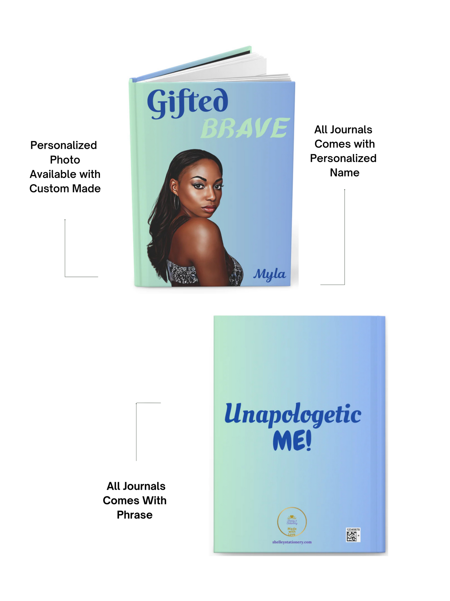 Gifted Brave/ Hardcover Journal Matte