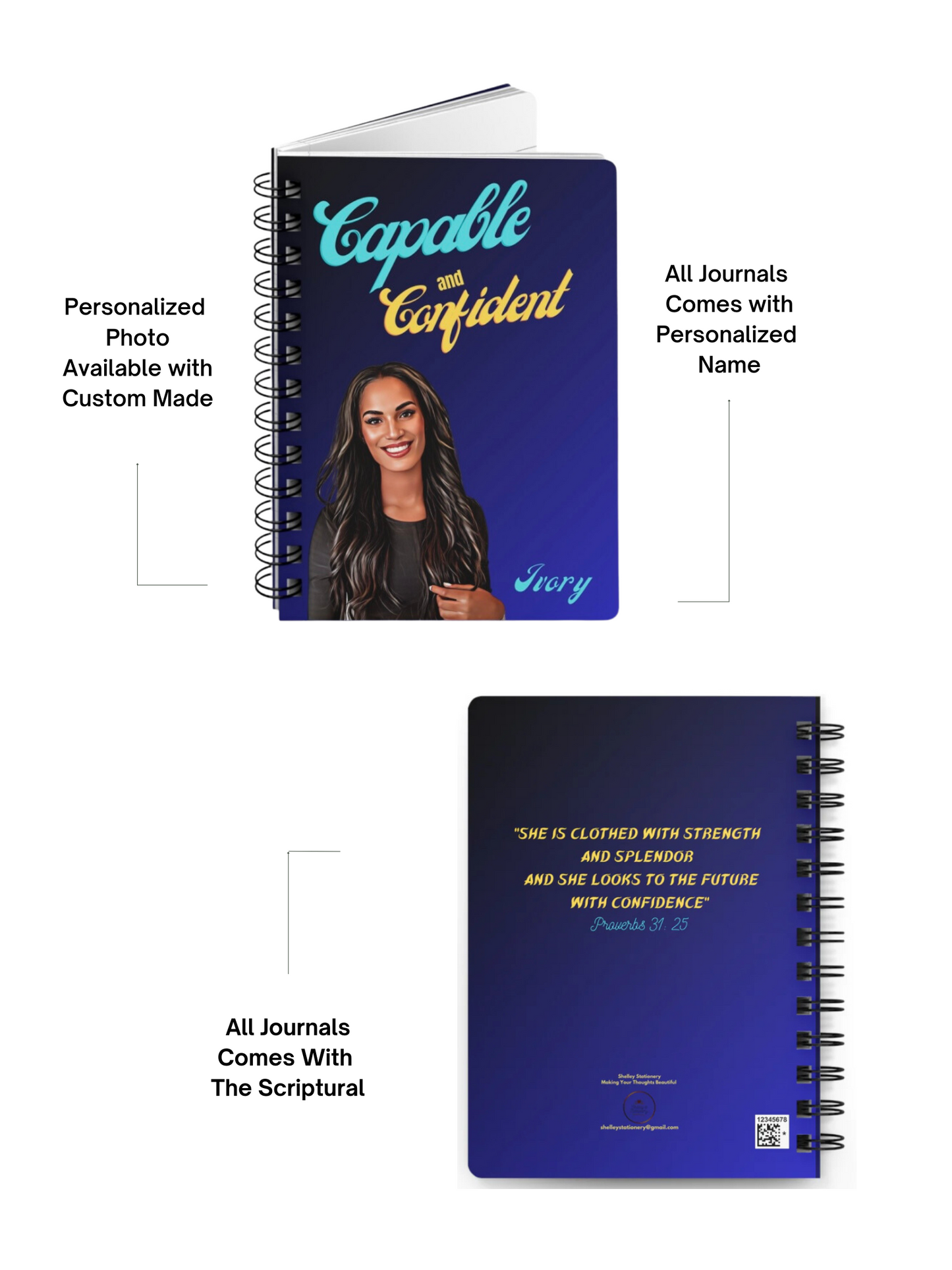 Capable and Confident/ JW/ Spiral Bound Journal