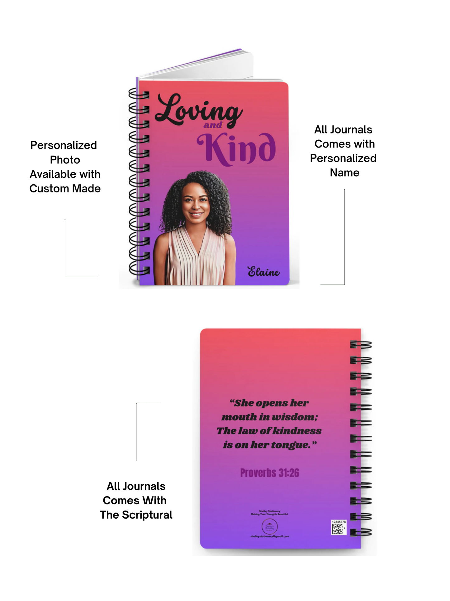 Loving and Kind/ JW/ Spiral Bound Journal