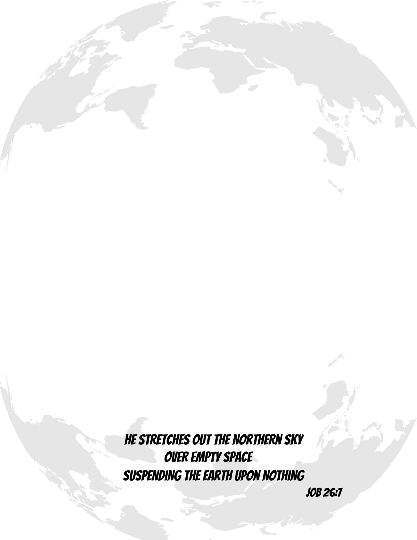 JW Letter Writing/Black World Stationery / Suspending The Earth Upon Nothing/Job 26:7