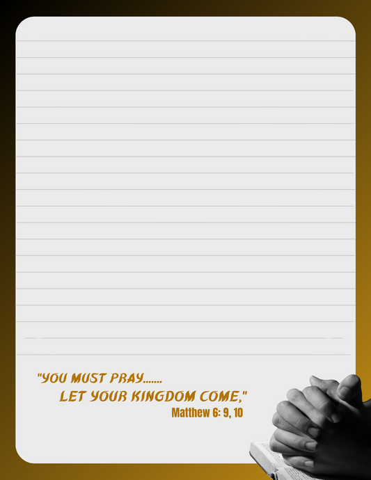 JW Letter Writing Stationery/ You must pray... Let Your Kingdom Come/ Mt. 6:9,10