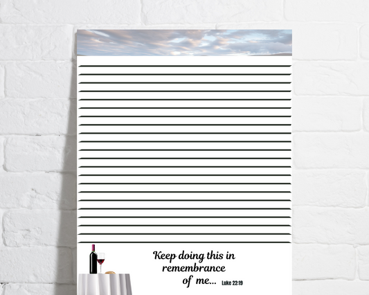Memorial of Jesus’ Death Letter (White) Writing Stationery