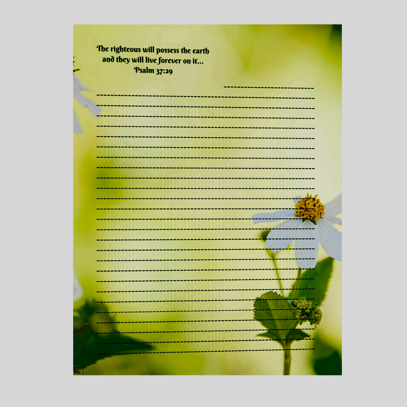 JW Letter Writing Stationery/ Ps. 37:29