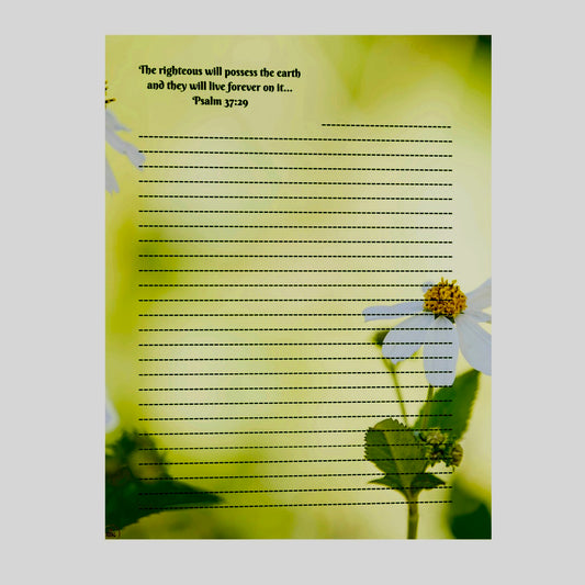 JW Letter Writing Stationery/ Ps. 37:29