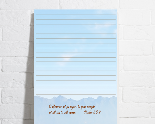 JW Letter Writing Stationery/ Hearer of Prayer/Ps.95:2