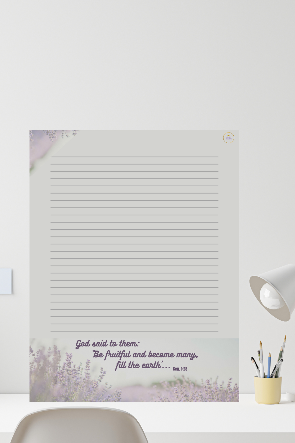 JW Letter Writing Stationery "Be Fruitful and become many" Gen 1:28