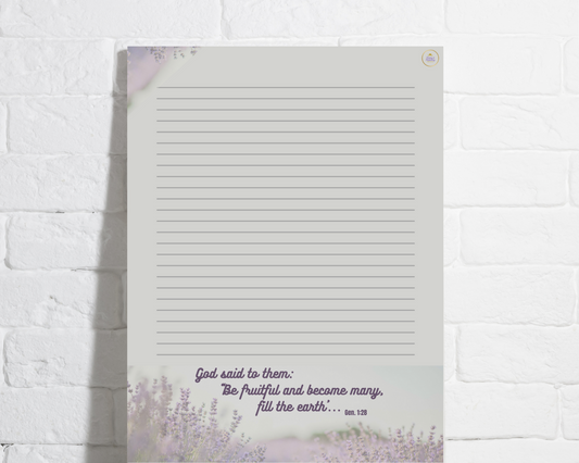 JW Letter Writing Stationery "Be Fruitful and become many" Gen 1:28